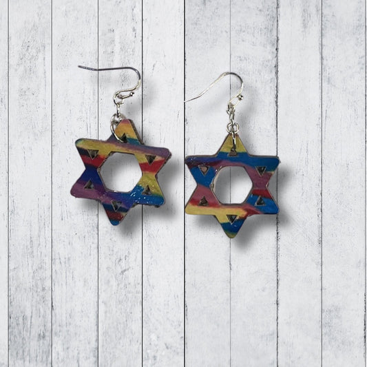 Magen David Earrings - Handmade 3A
