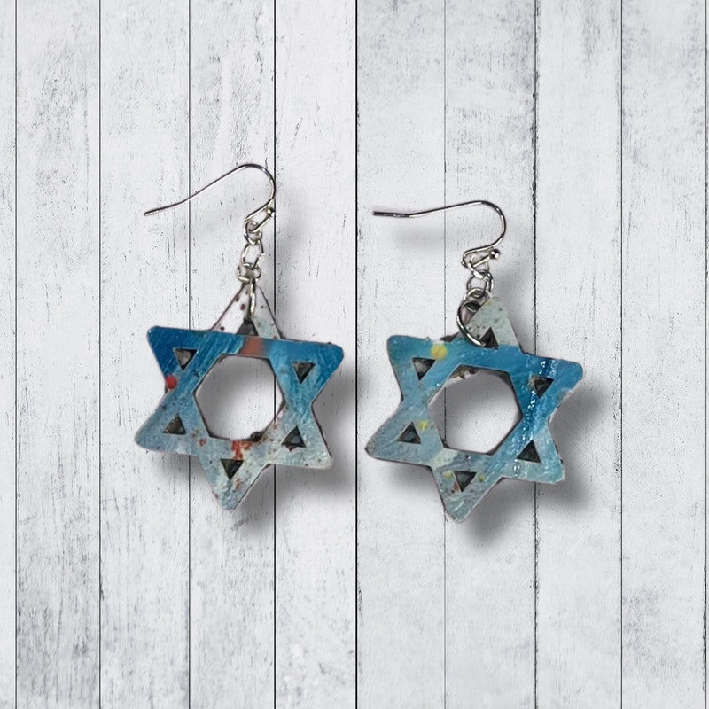 Magen David Earrings - Handmade 2A