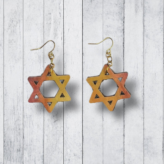 Magen David Earrings - Handmade 3B