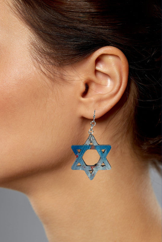 Magen David Earrings - Handmade 2A