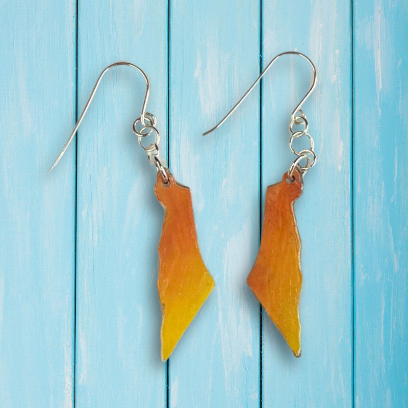 Map of Israel Jewelry Set - Handmade #3