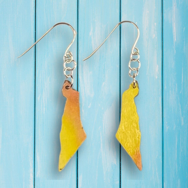 Map of Israel Jewelry Set - Handmade #3