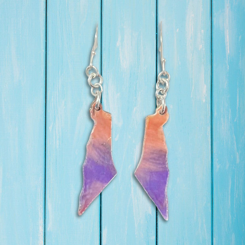 Map of Israel Jewelry Set - Handmade #3