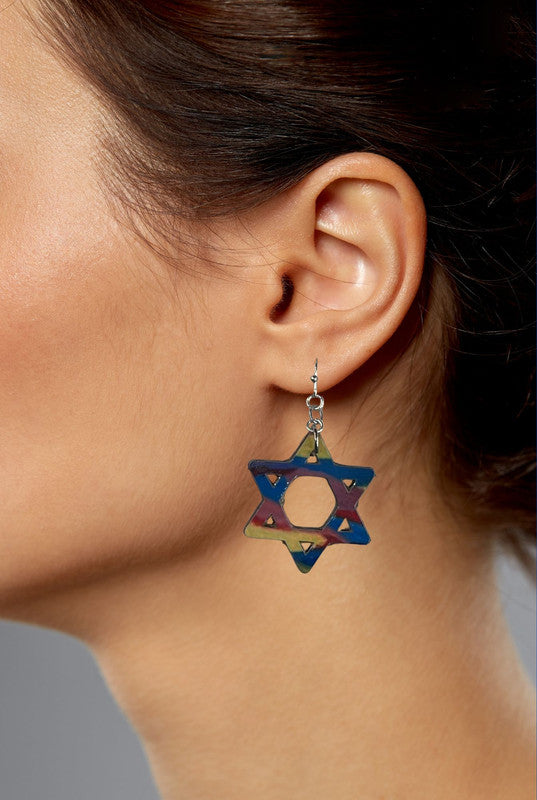 Magen David Earrings - Handmade 3A