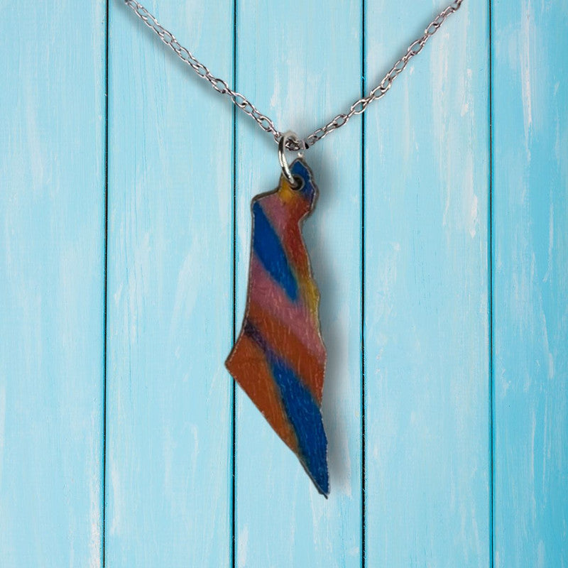 Map of Israel Jewelry Set - Handmade #3