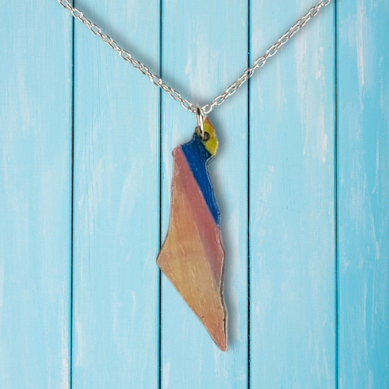 Map of Israel Jewelry Set - Handmade #3