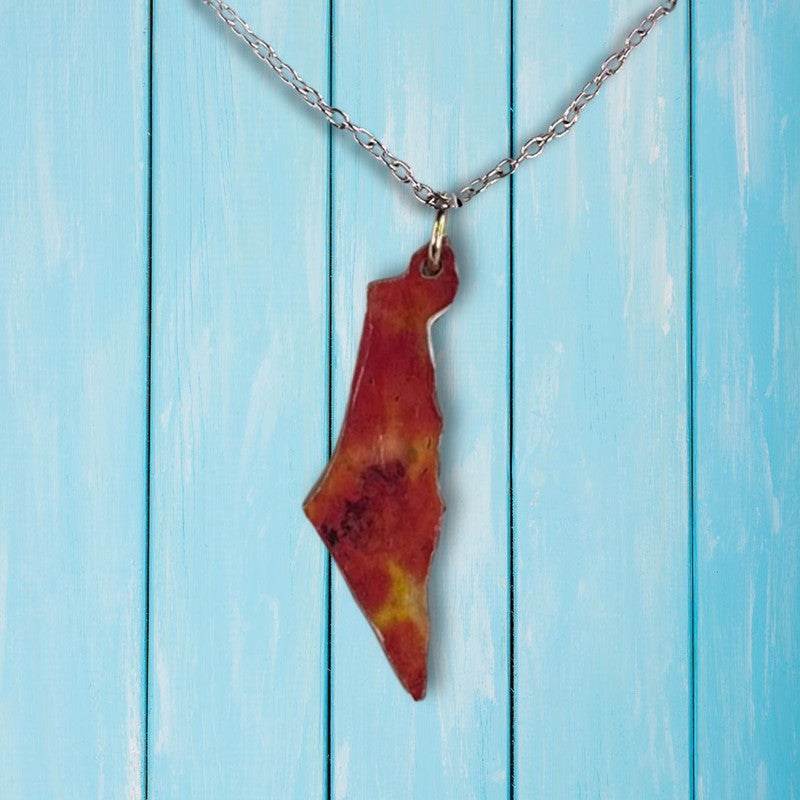 Map of Israel Necklaces - Handmade #7
