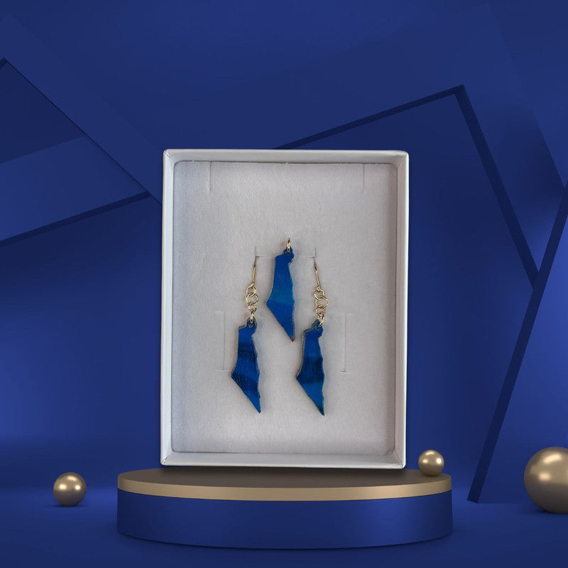 Map of Israel Jewelry Set - Handmade #7