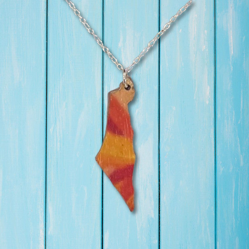 Map of Israel Necklaces - Handmade #7