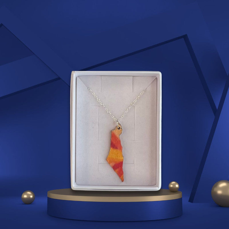 Map of Israel Jewelry Set - Handmade #7