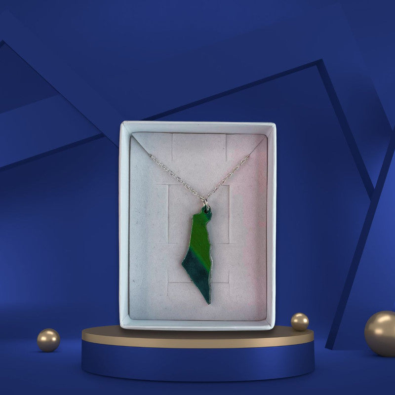 Map of Israel Jewelry Set - Handmade #7