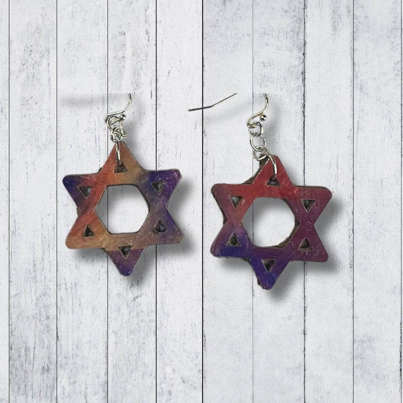 Magen David Earrings - Handmade 3C