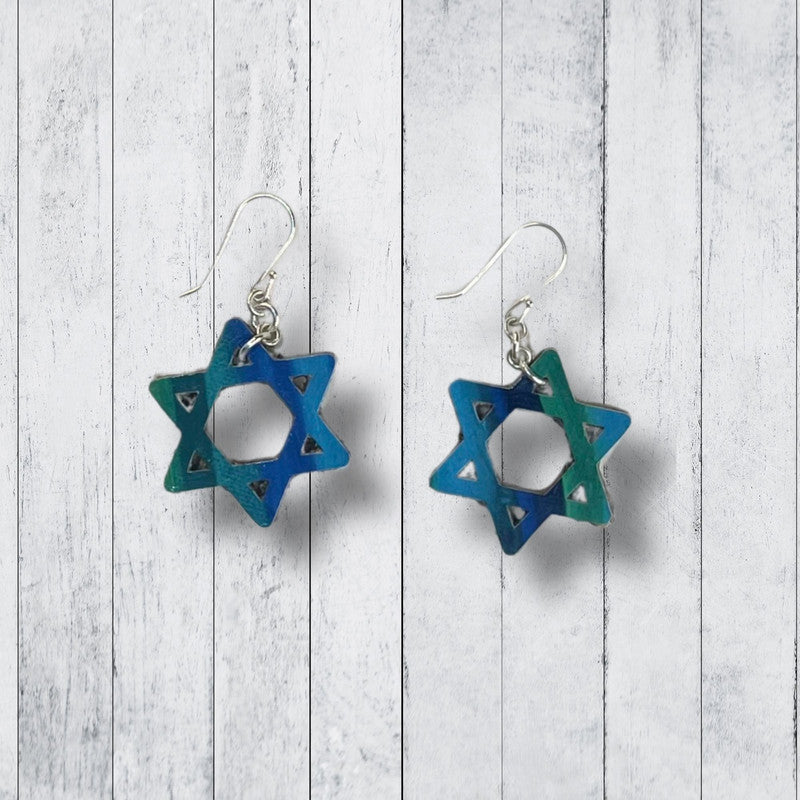 Magen David Earrings - Handmade 7B