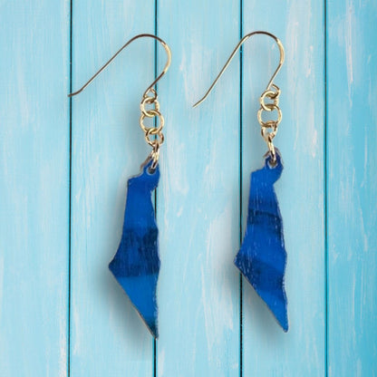 Map of Israel Earrings - Handmade #7