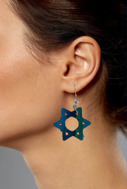 Magen David Earrings - Handmade 7B